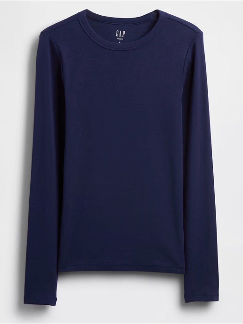 GAP Women's Long-Sleeve Crew Tee - Navy